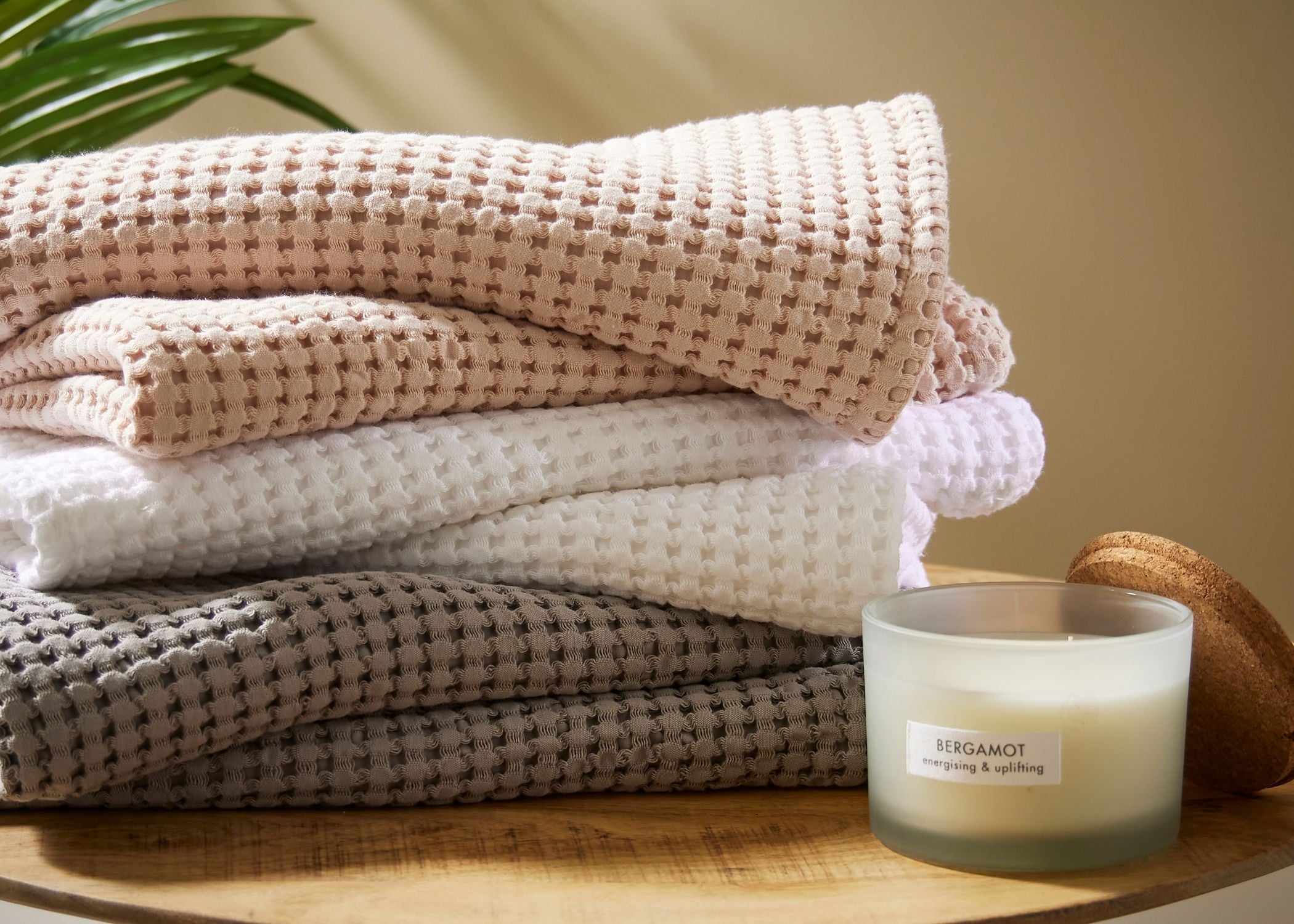 Christy "Waffle" Bath Towel Collections in Oat