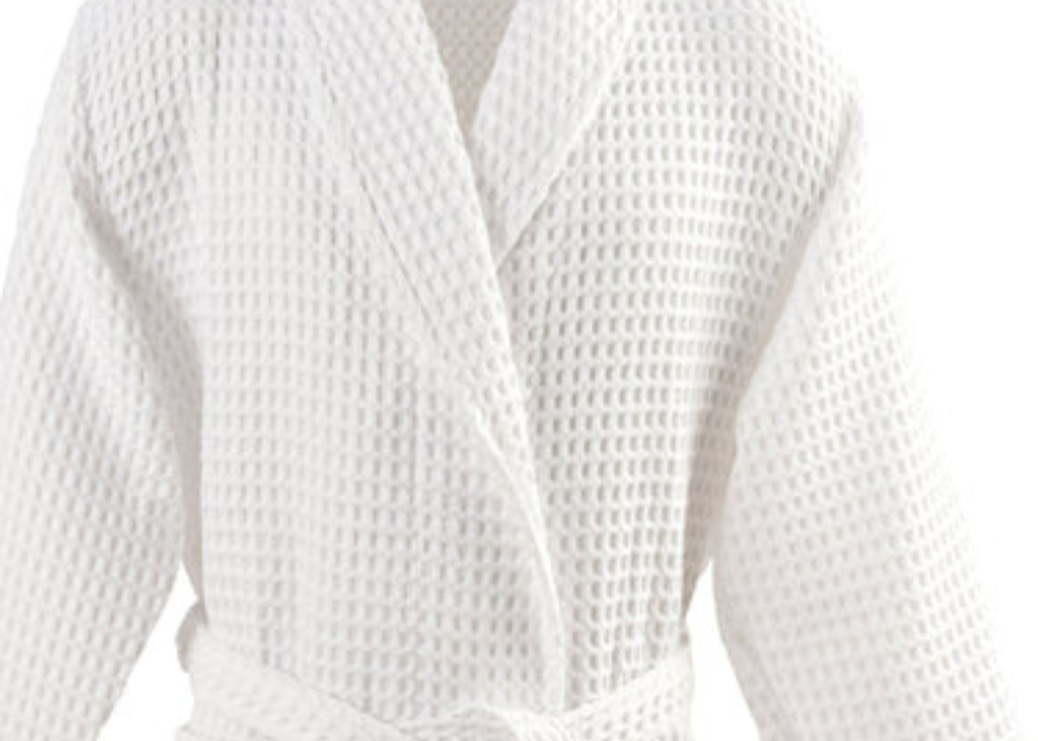 Christy "Waffle Robe" Bath Robe in White