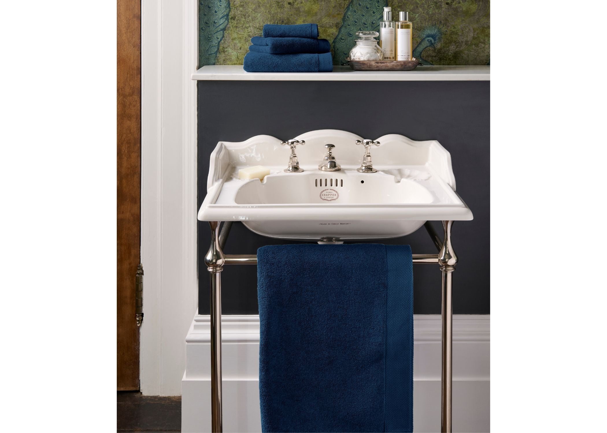 Christy "Luxe" Bath Towels Collection in Navy Blue