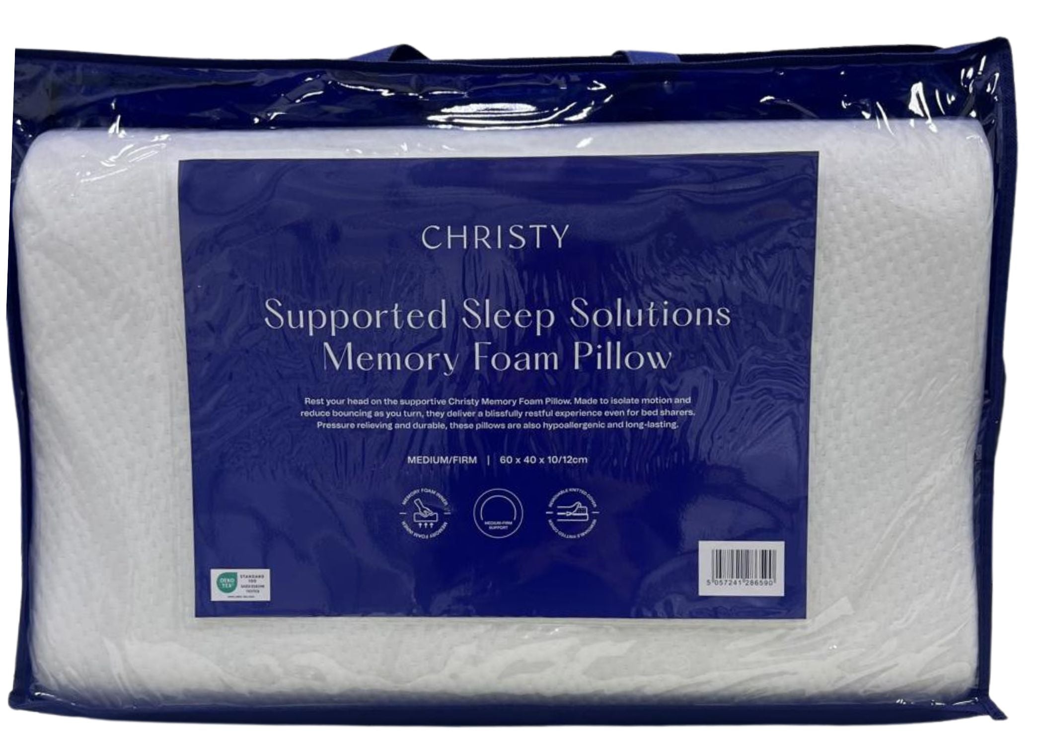 Christy "Memory Foam" Pillow 60 x 40 x 10/12 cm