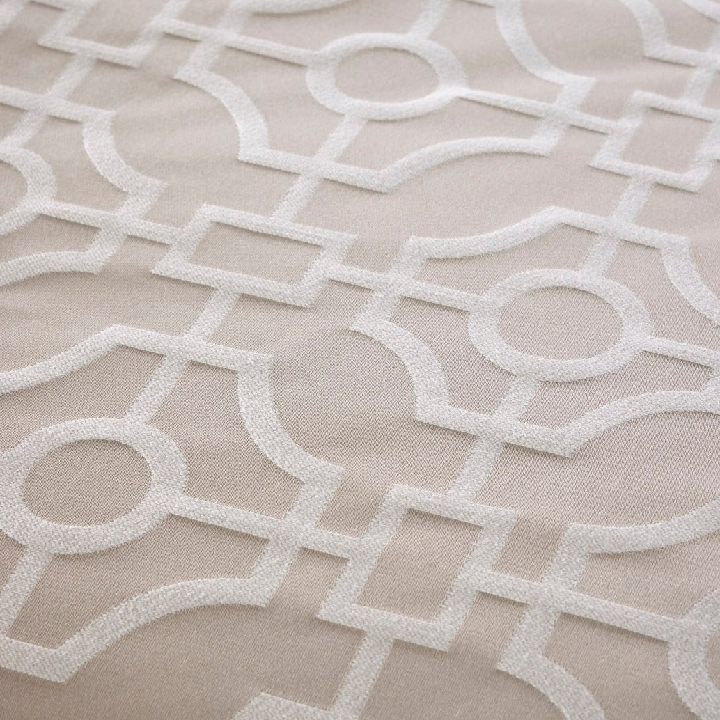 Christy "Portico" Jacquard Duvet Cover Sets in Oyster (Cream)