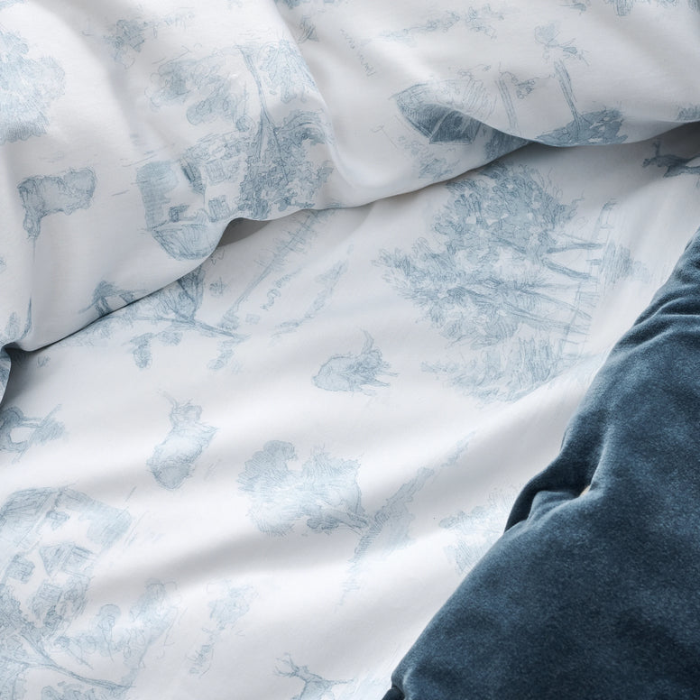Cotswold Toile Duvet Cover Set - Blue