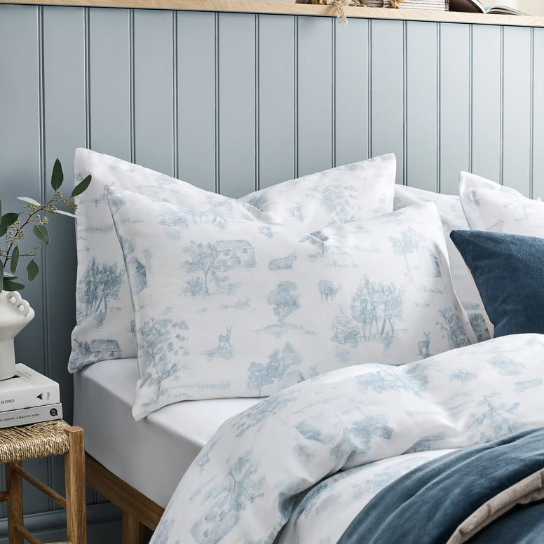 Cotswold Toile Duvet Cover Set - Blue