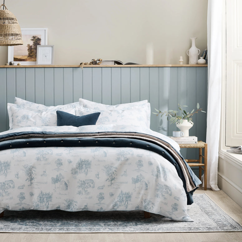 Cotswold Toile Duvet Cover Set - Blue