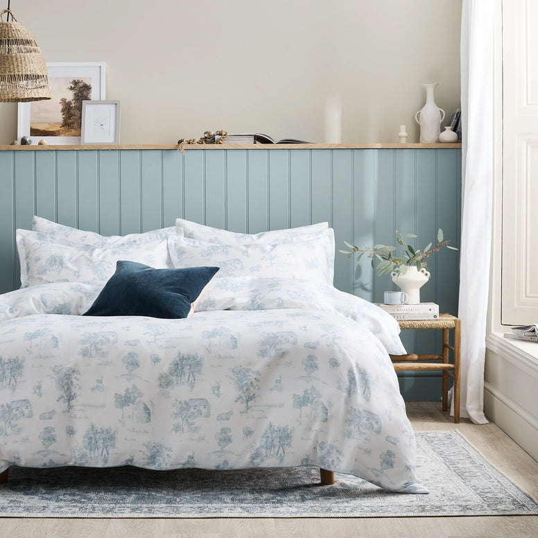 Cotswold Toile Duvet Cover Set - Blue