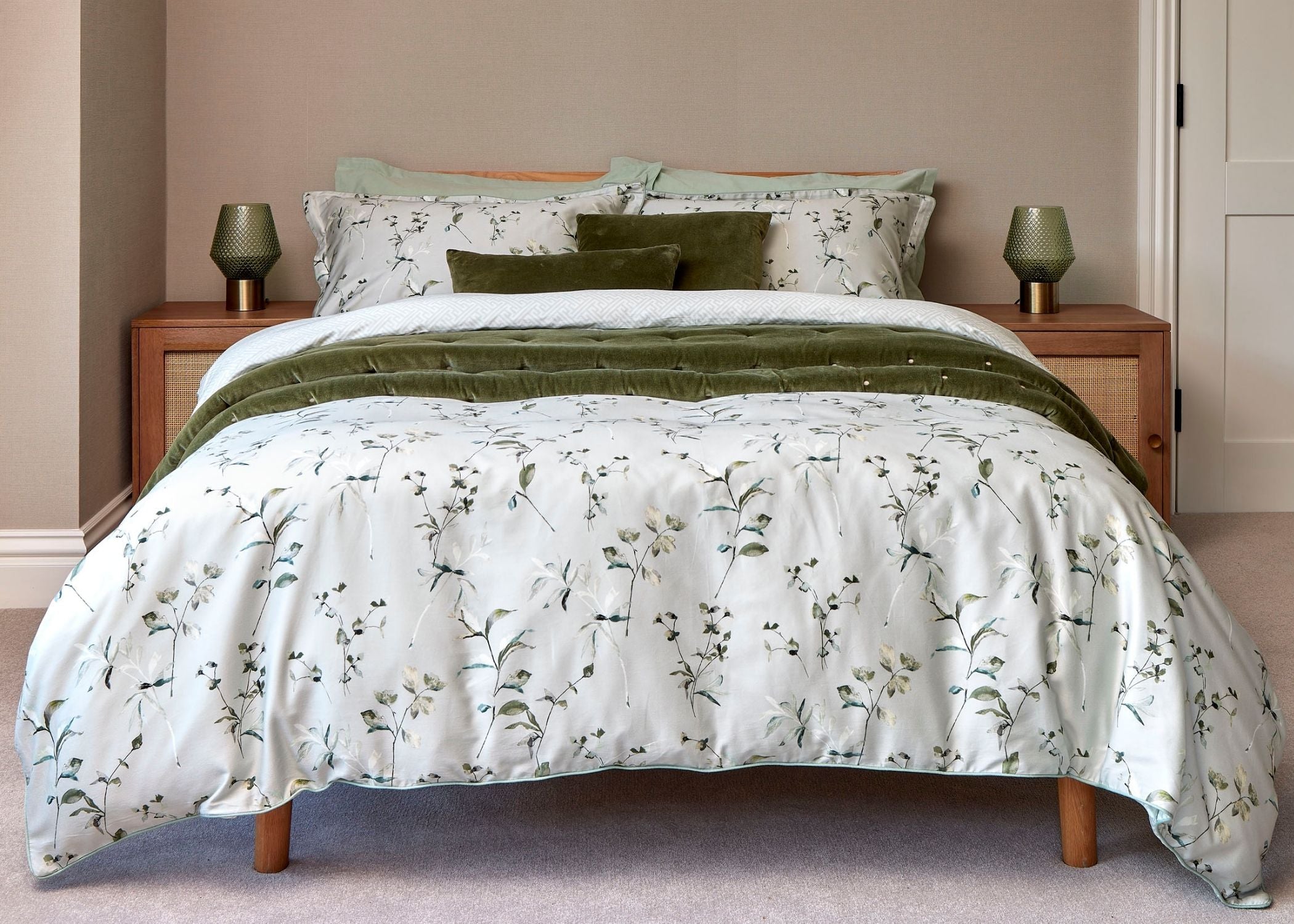 Christy "Hampton" Duvet Cover Sets in Jade