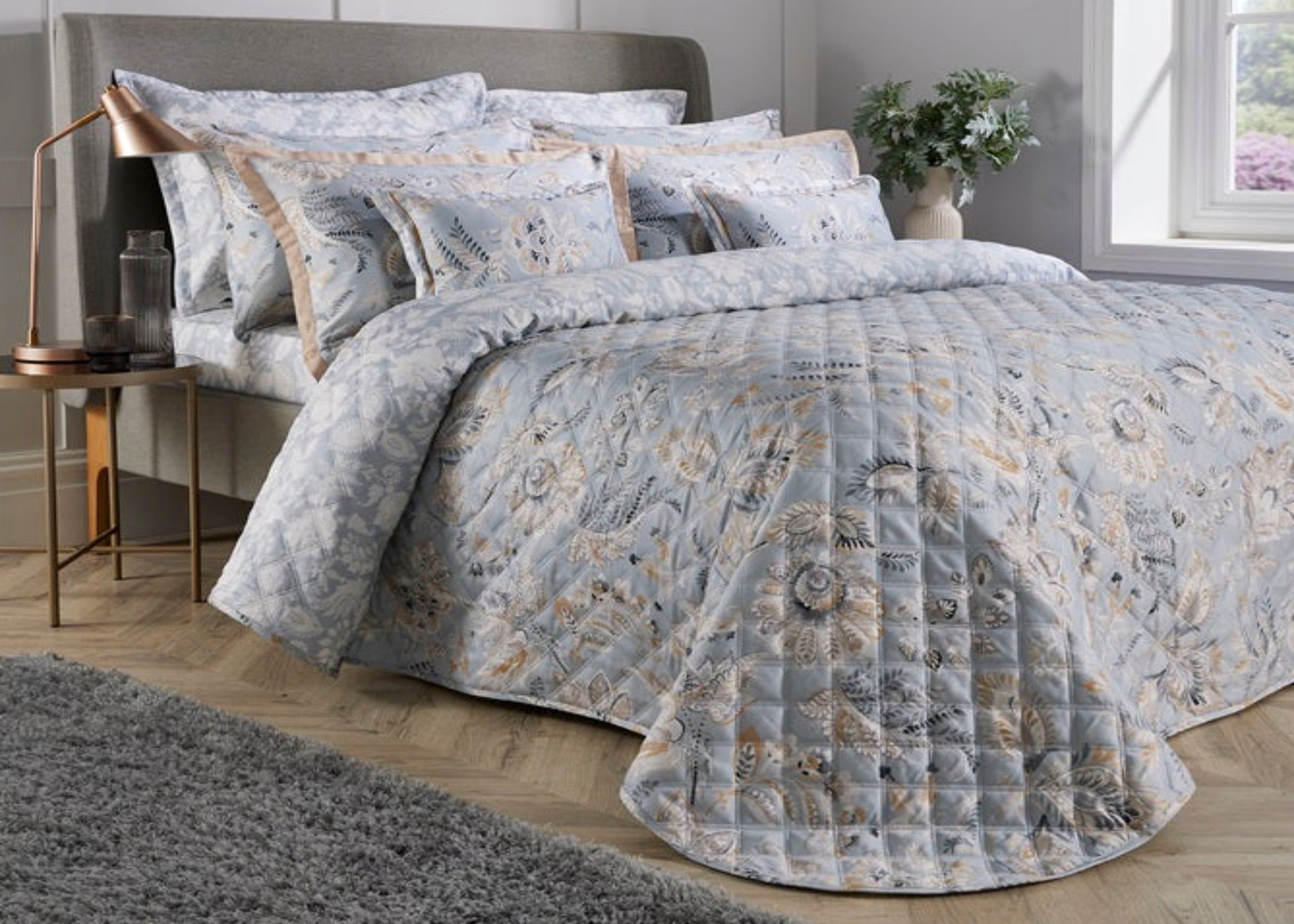 Christy "Jacobean" Comforter & Sheet Sets in Duck Egg