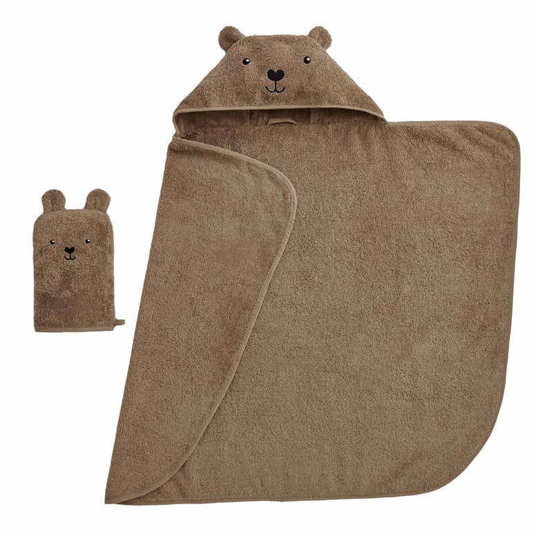 Bear Cuddle Wrap & Mitt Set