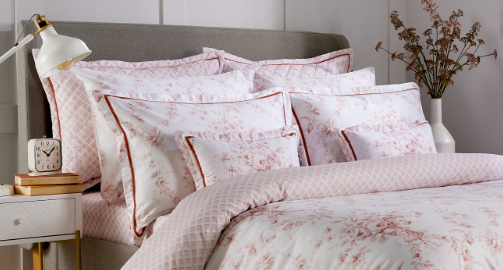 Christy "Toile" Cushion in Blush