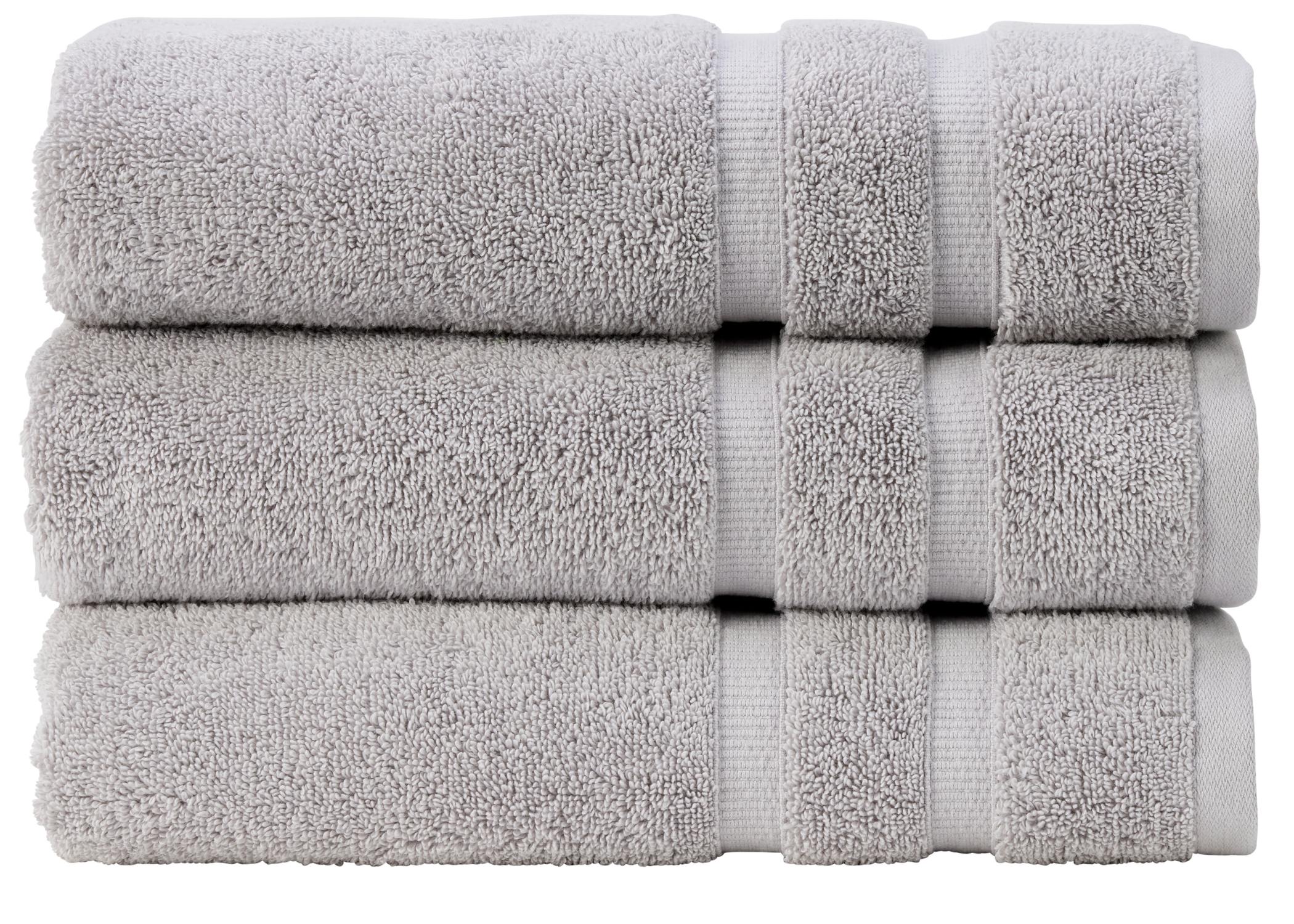 Christy "Signum" Combed Cotton Bath Towels Collection in Dove Grey