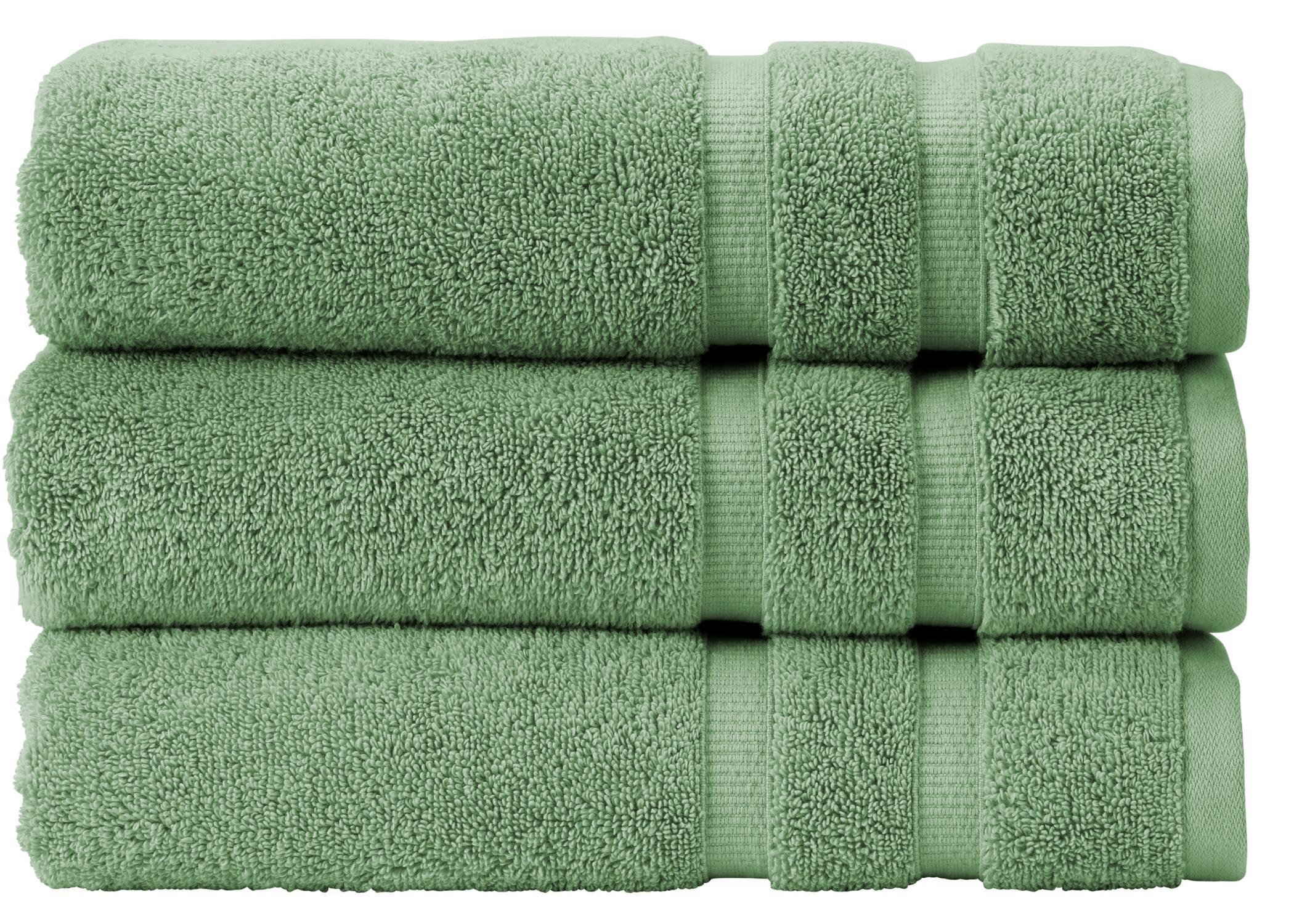 Christy "Signum" Combed Cotton Bath Towels Collection in Jade