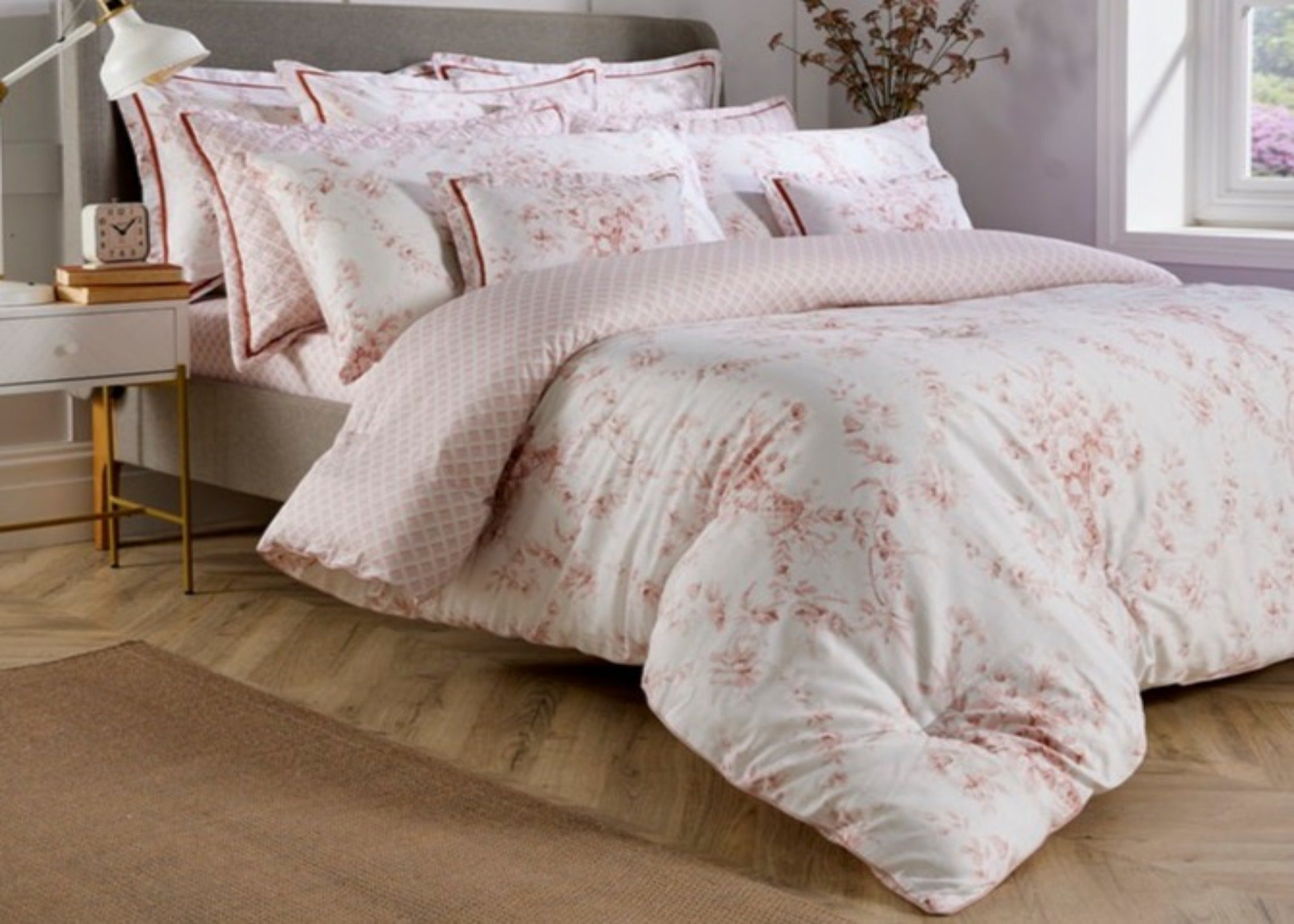 Christy "Toile" Comforter & Sheet Sets in Blush (Pink)