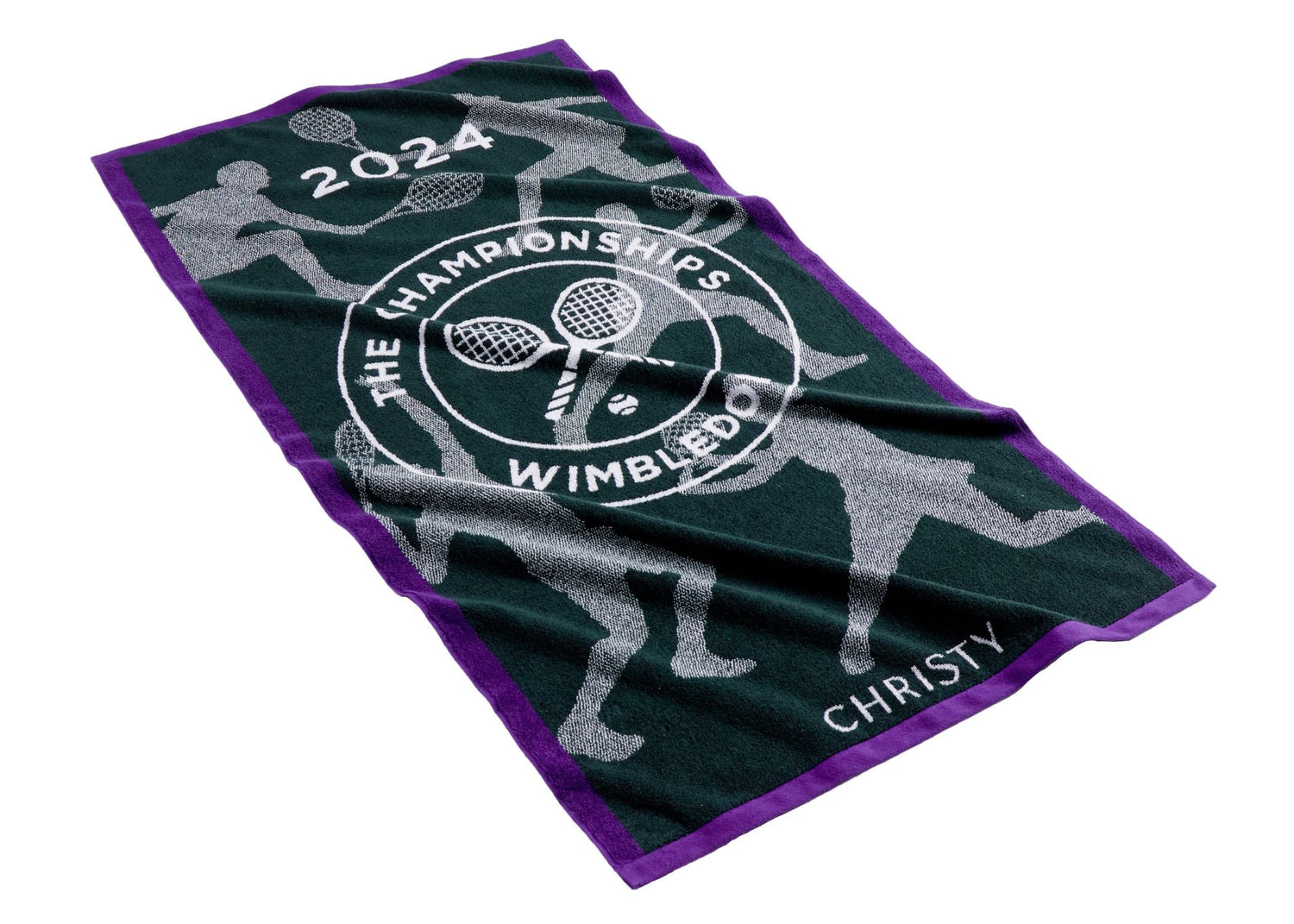 Christy "Wimbledon 2024" Bath Towels in Green/Purple