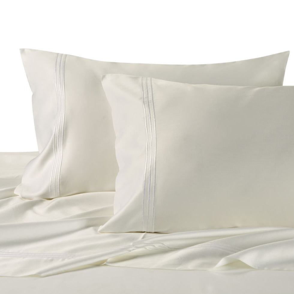 Christy "500TC Luxury Supima " Bed Linen with White Triple Embroidery