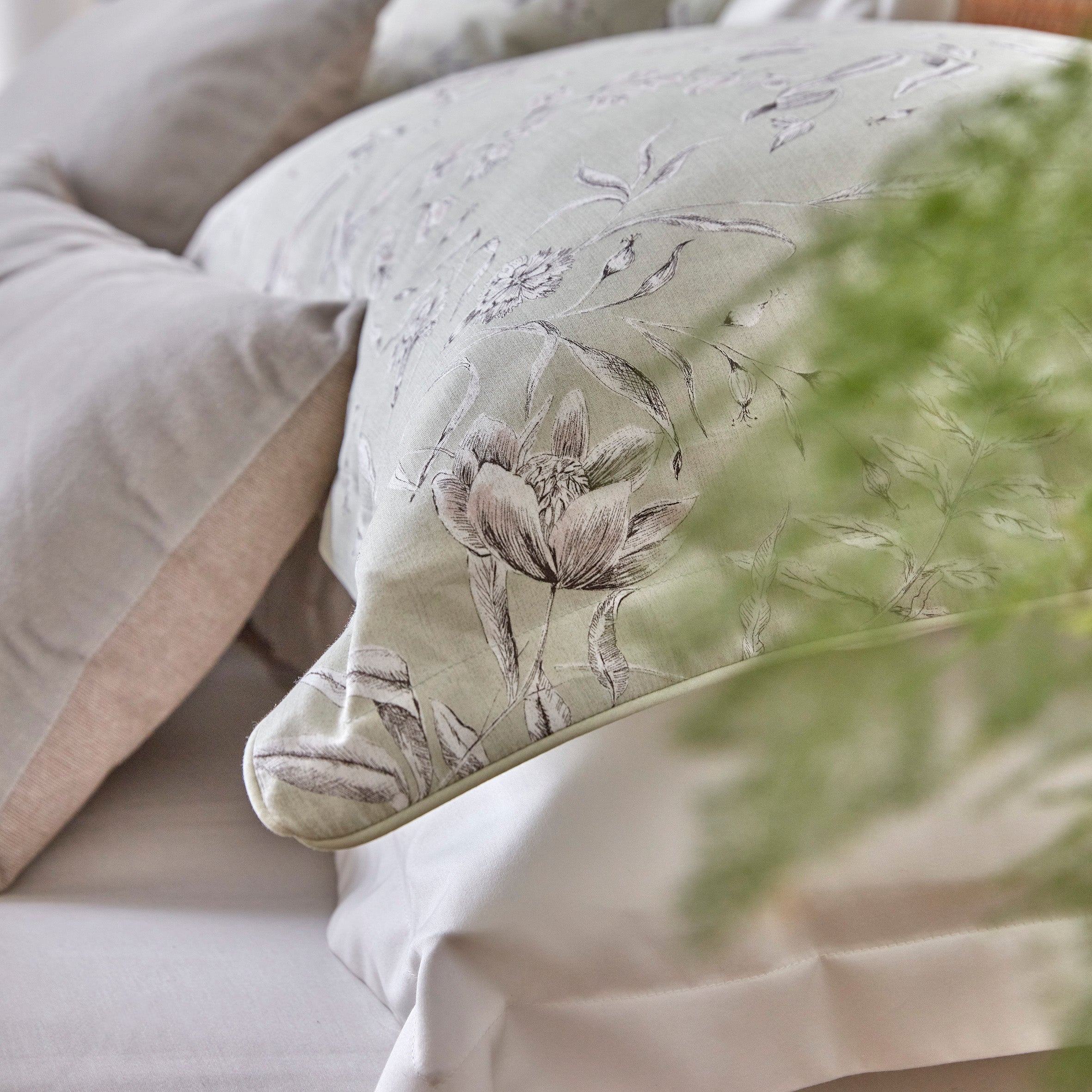 Christy "Alice" Duvet Cover Sets in Sage Green