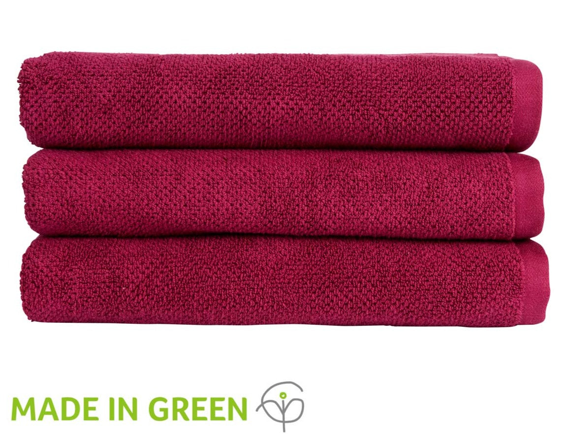 Christy "Brixton" Bath Towels Collection in Magenta