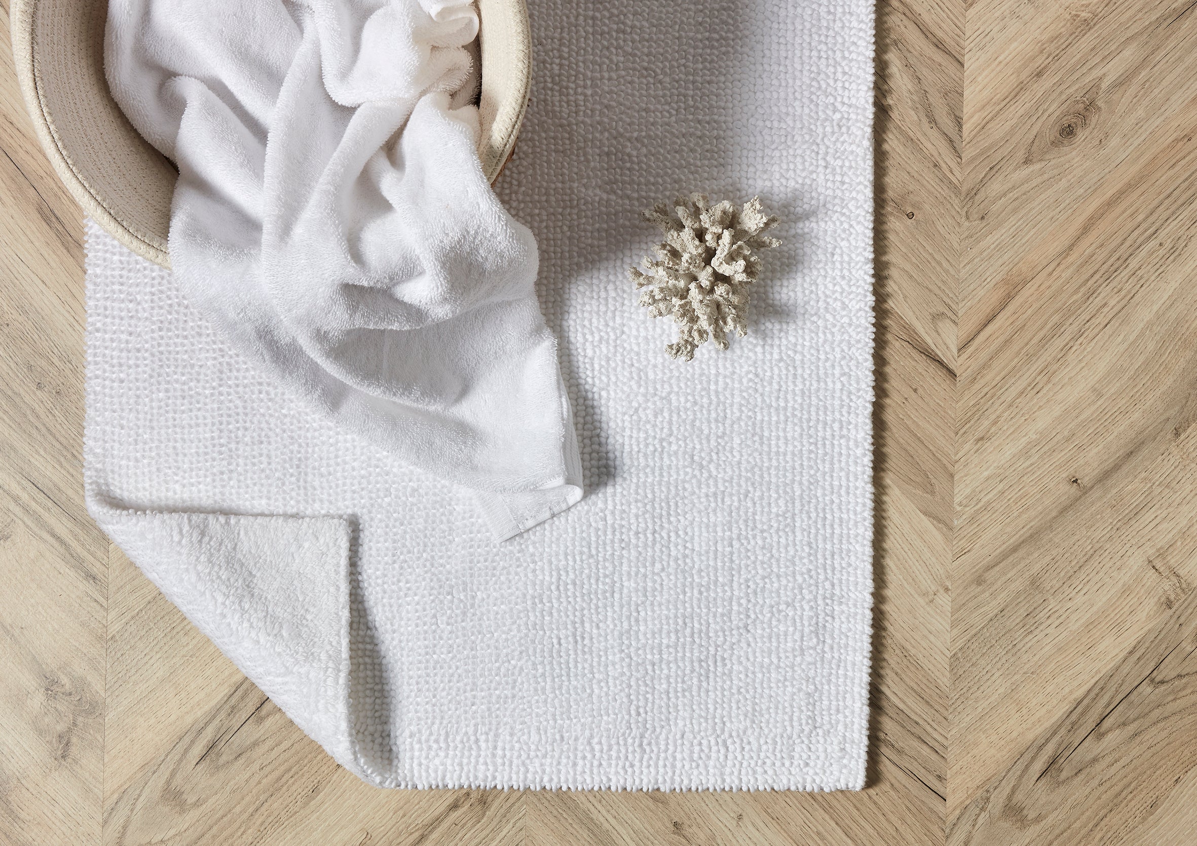 Christy "Reversible Bath Rug" in Stone