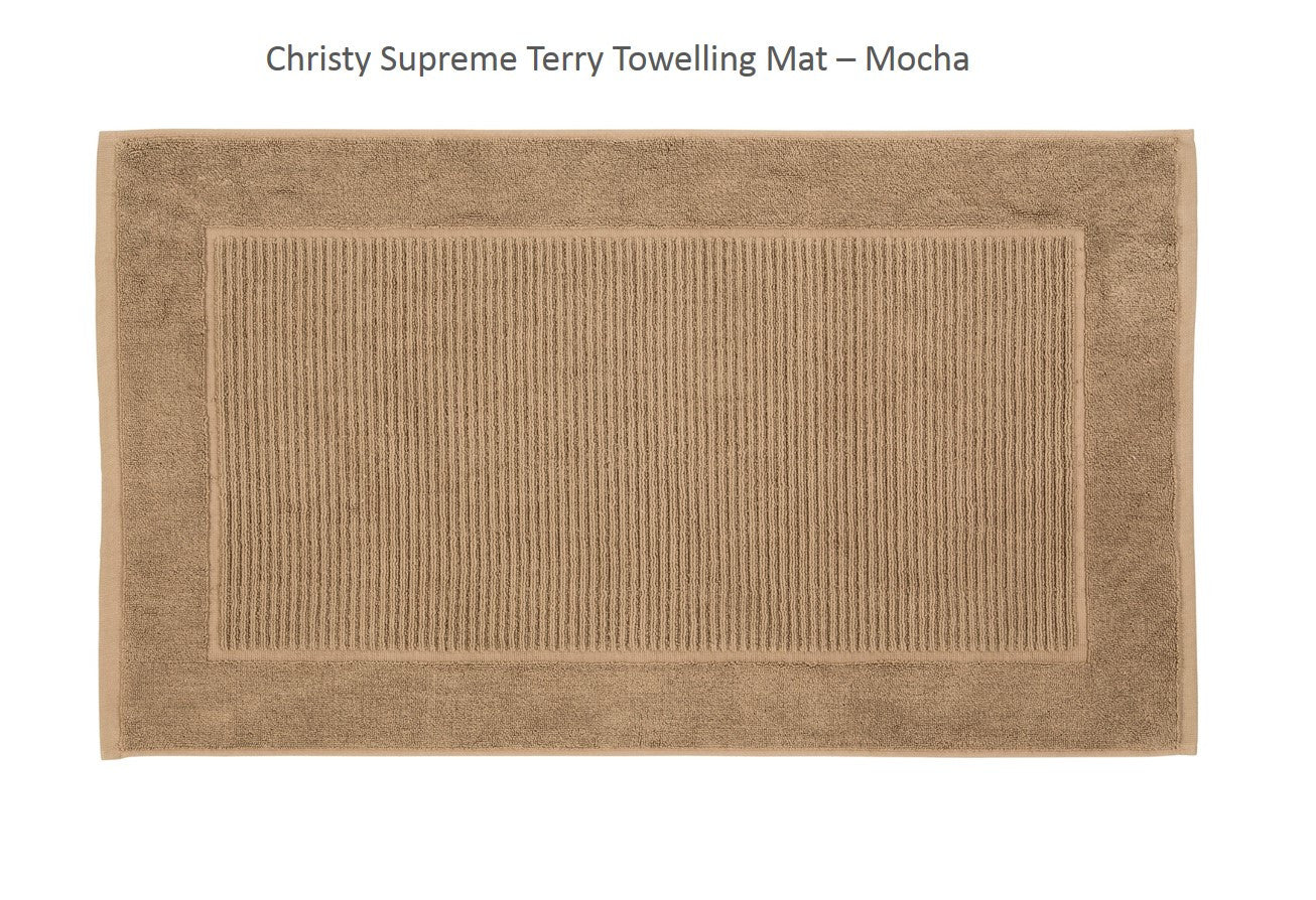 Christy "Supreme" Bath Towels & Mat Collection in Mocha