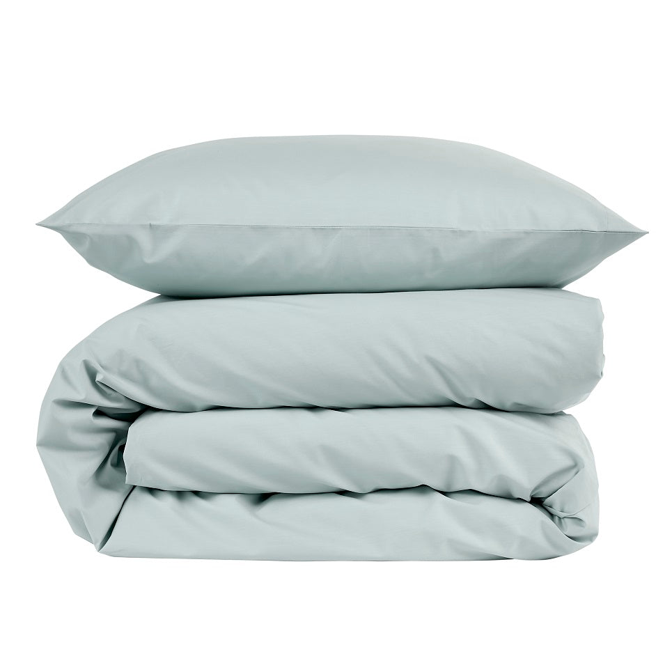 Christy "200TC Egyptian Cotton" Plain Dyed Sheets & Duvet Covers in Duck Egg