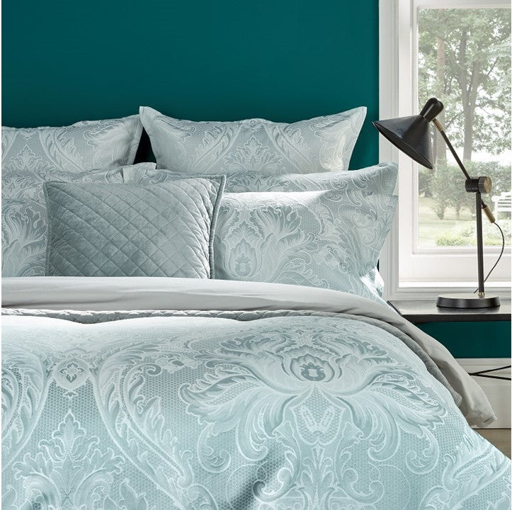 Christy "Fairfield" Jacquard Duvet Cover Sets in Duck Egg Colour