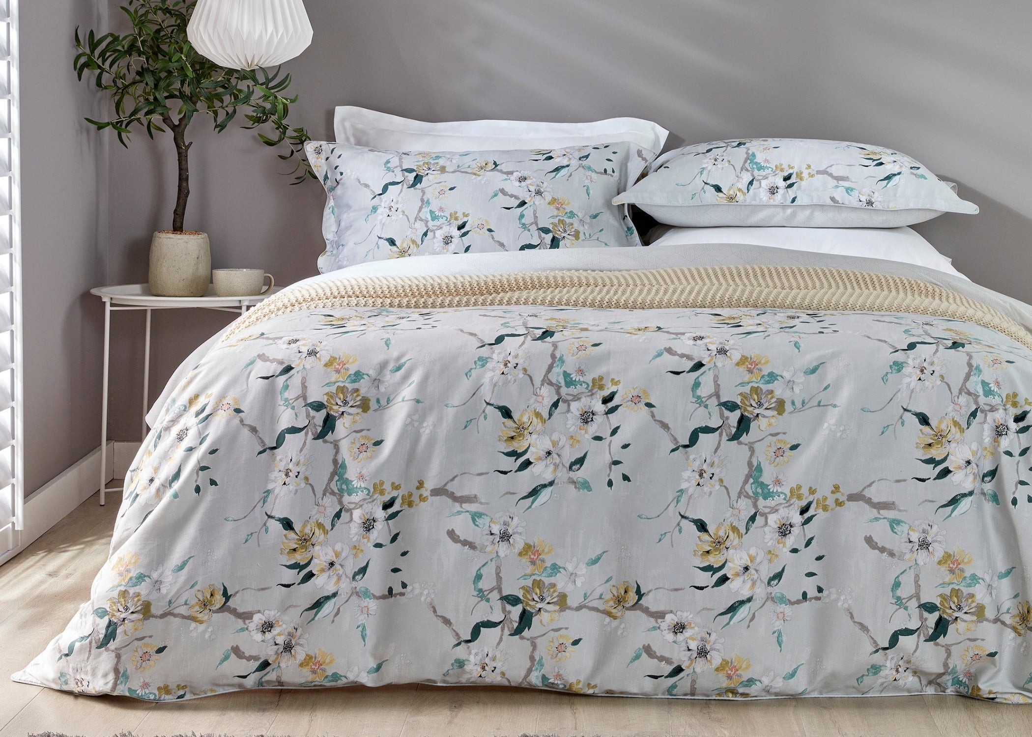 Christy "Katsura" Duvet Cover Sets in Spruce