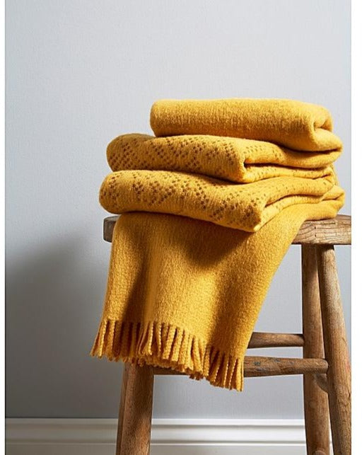 Christy "Lace" Super Soft Throw - Ochre Colour