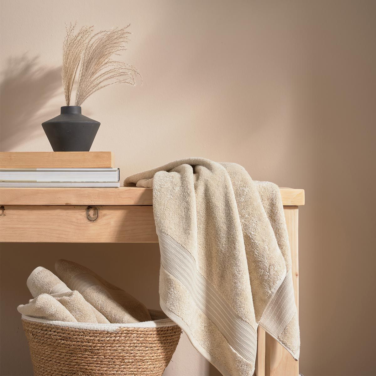 Christy Organic Eco Twist Bath Towels Collection in Caramel