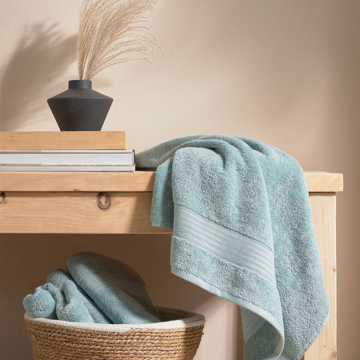 Christy "Organic Eco Twist" Bath Towels Collection in Haze (Duck Egg)