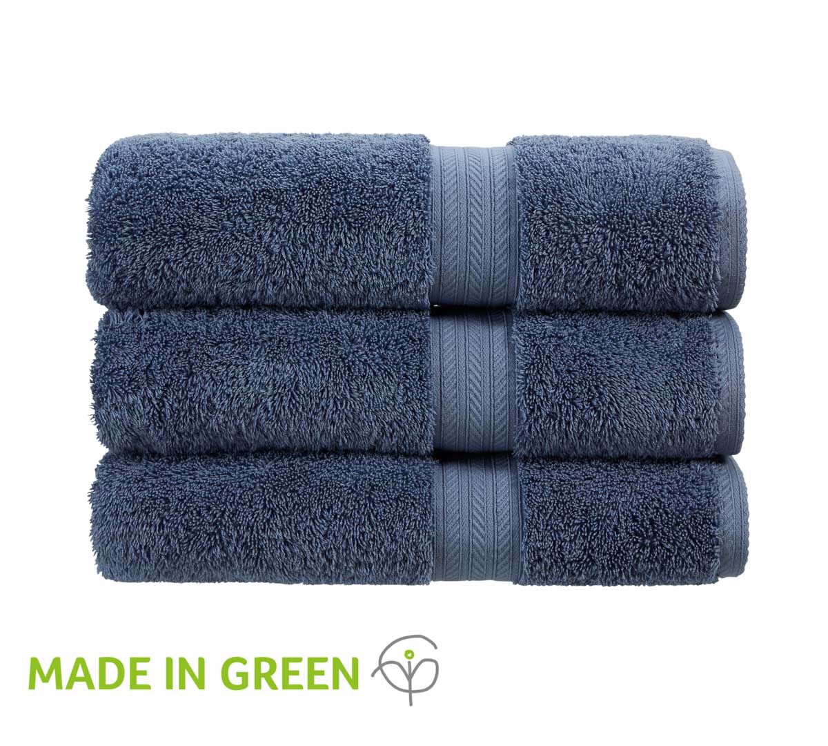 Christy "Renaissance" Egyptian Cotton Bath Towels Collection in Denim