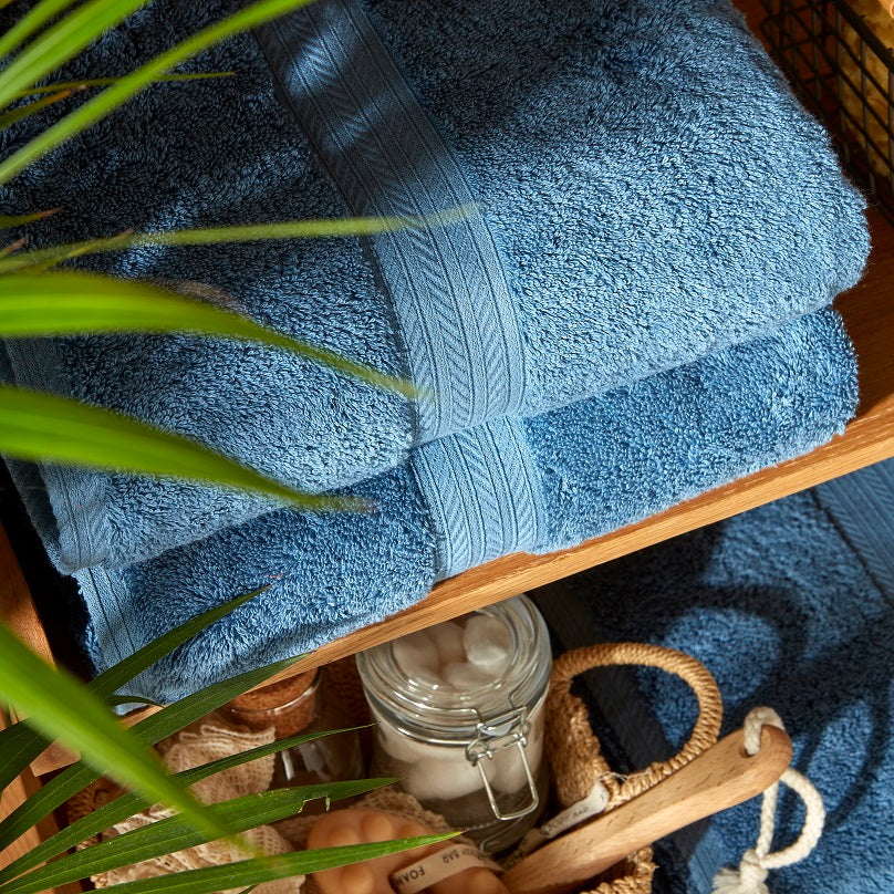 Christy "Renaissance" Egyptian Cotton Bath Towels Collection in Denim