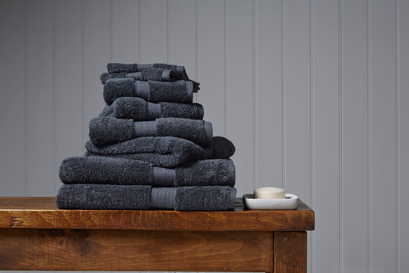 Christy "Renaissance" Egyptian Cotton Bath Towels Collection in Ash Grey