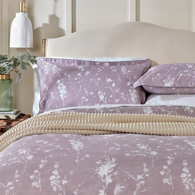 Christy "Silhouette" Duvet Cover Sets in Mole Pink