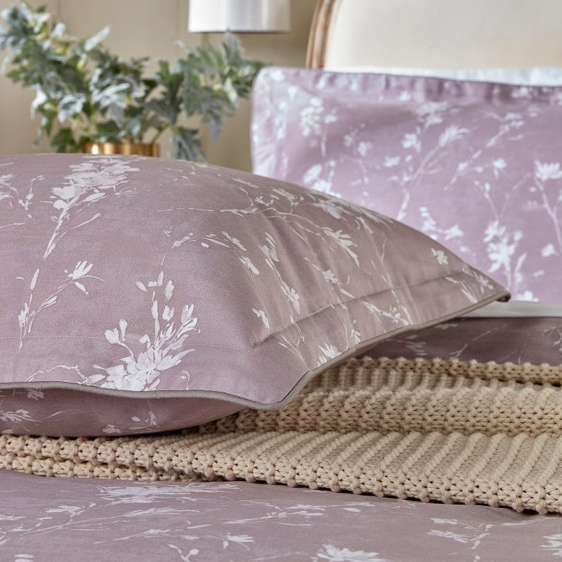 Christy "Silhouette" Duvet Cover Sets in Mole Pink