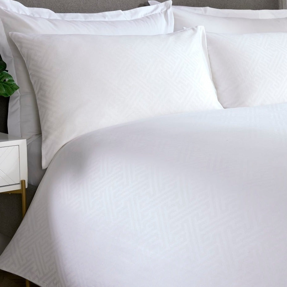 Christy "Stowe" Duvet Cover Sets in White