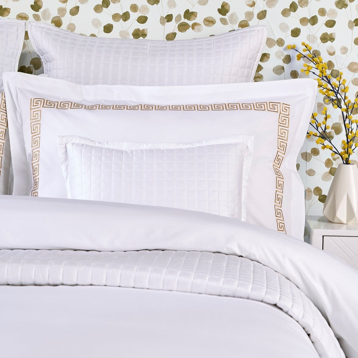 Christy "Verina" Duvet Cover Sets with Gold Embroidery