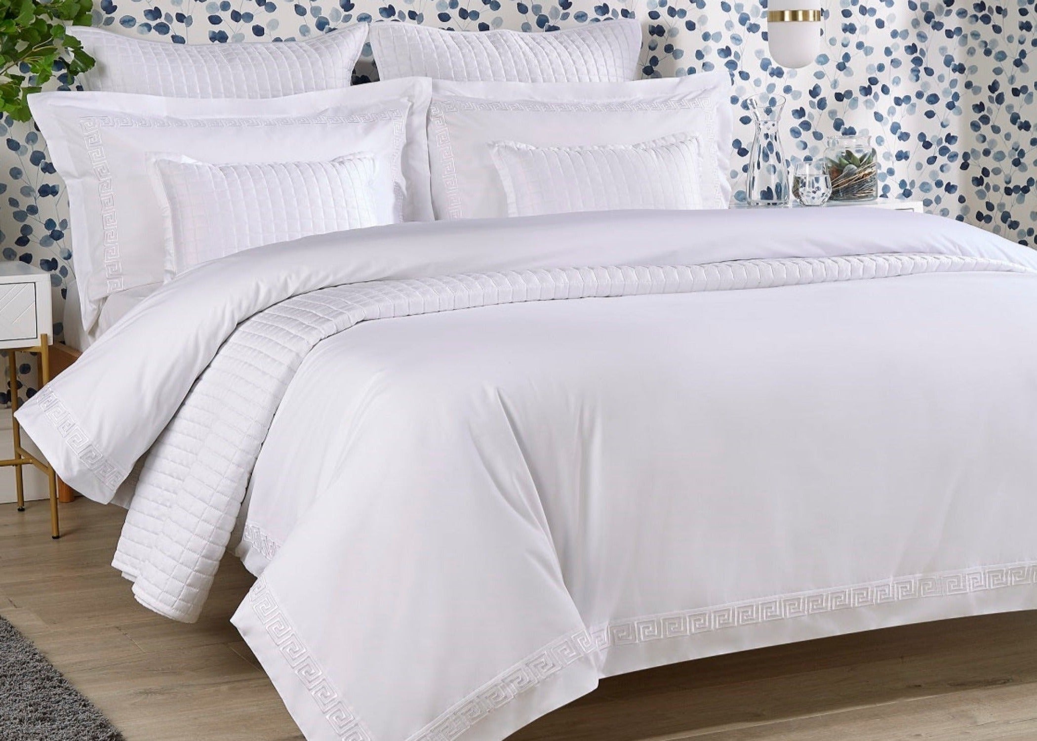 Christy "Verina" Duvet Cover Sets with White Embroidery